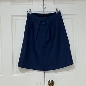 J.Crew Wool A-line Skirt Navy Blue Size 2